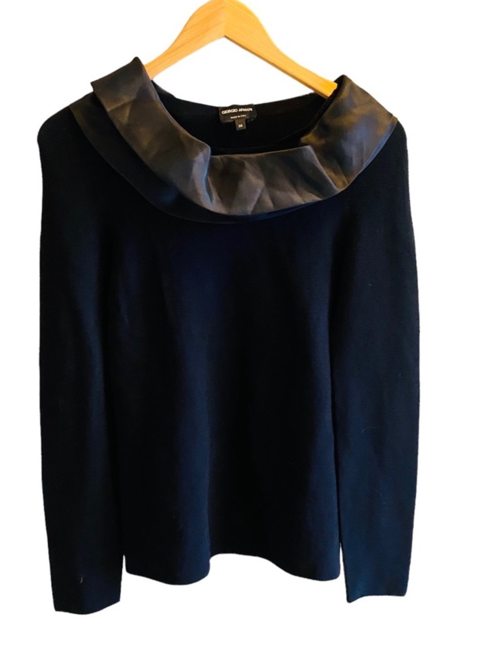 GIORGIO ARMANI Black Collar Blouse